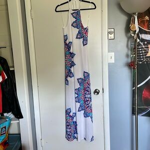 Maxi Dress Aztec Design Small Modern Vintage Boutique